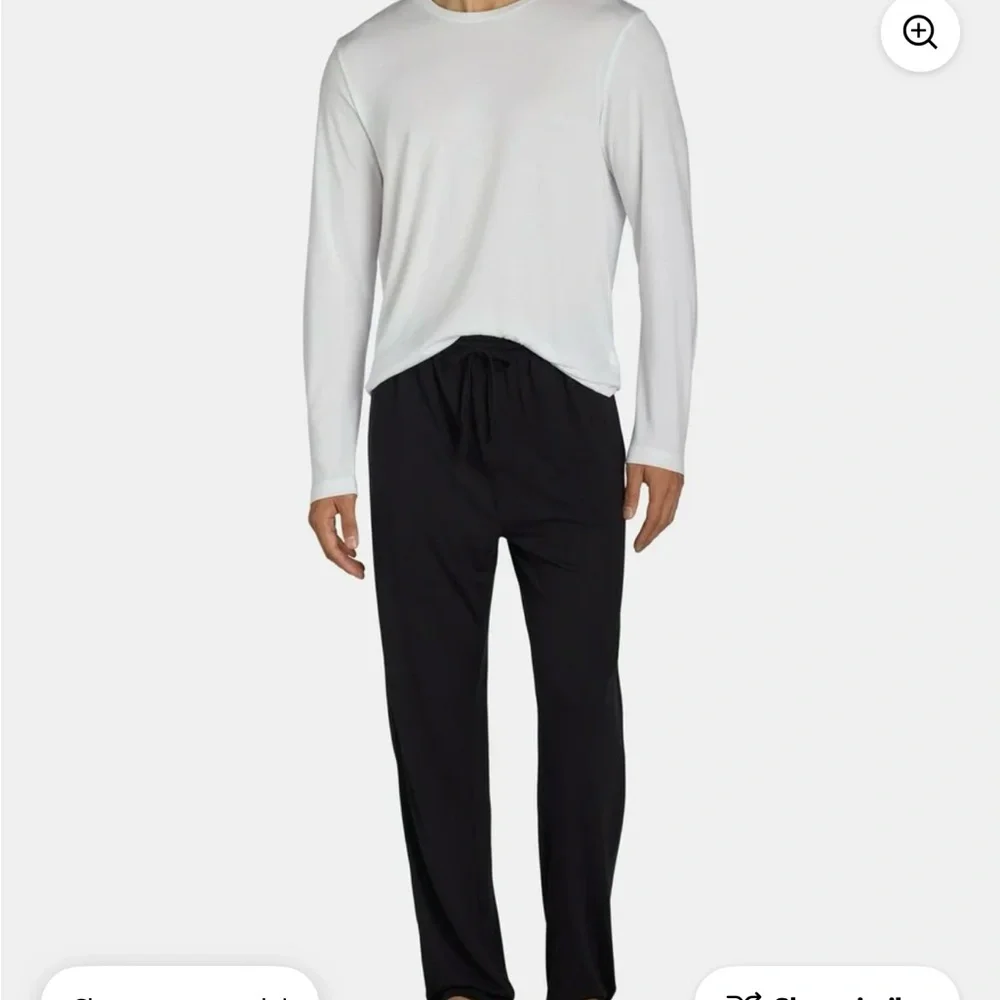 NWT Athletic Works Men’s Black Sleep Pants - Picture 1 of 10